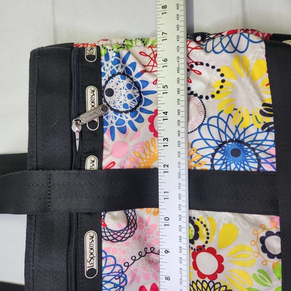 LeSportsac Medium Womens Floral Print Shoulder Travel Tote Bag Multicolor - Picture 7 of 10